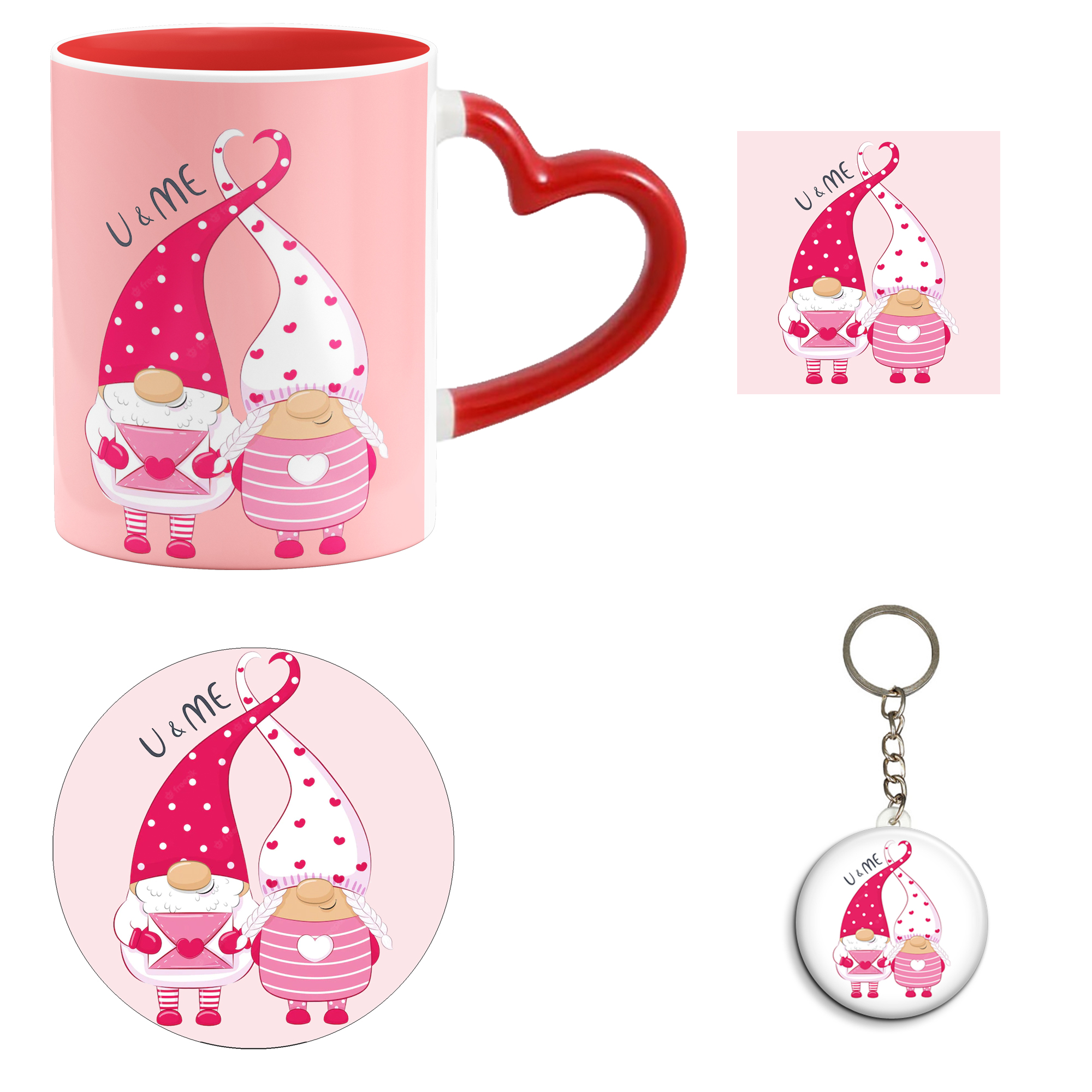 ست هدیه ماگ مدل روز عشق طرح عاشقانه کد M5