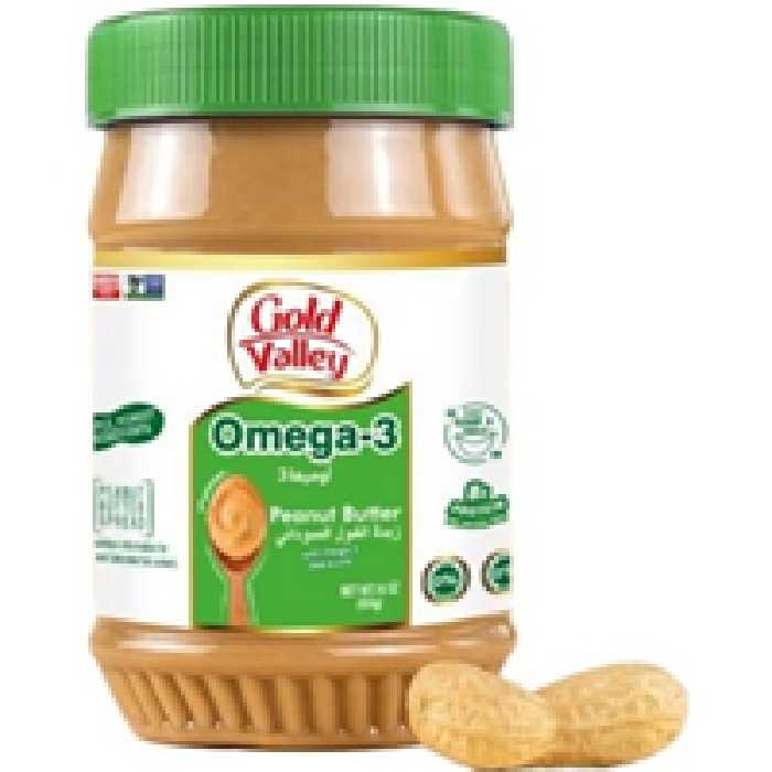 gold valley  کره بادام زمینی امگا 3 گلد والی (gold valley) 454 گرم