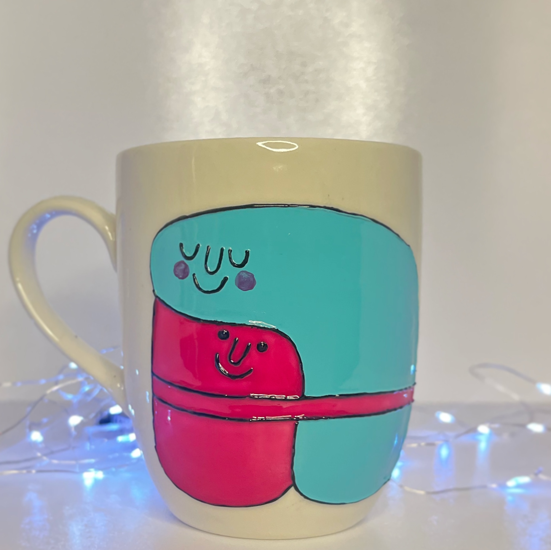 ماگ طرح دار  مناسب هدیه  با تکنیک ویترای 