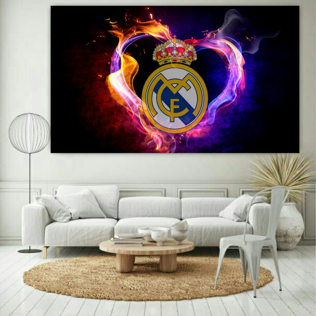 تابلو بوم طرح فوتبال مدل رئال مادرید کد AR1820