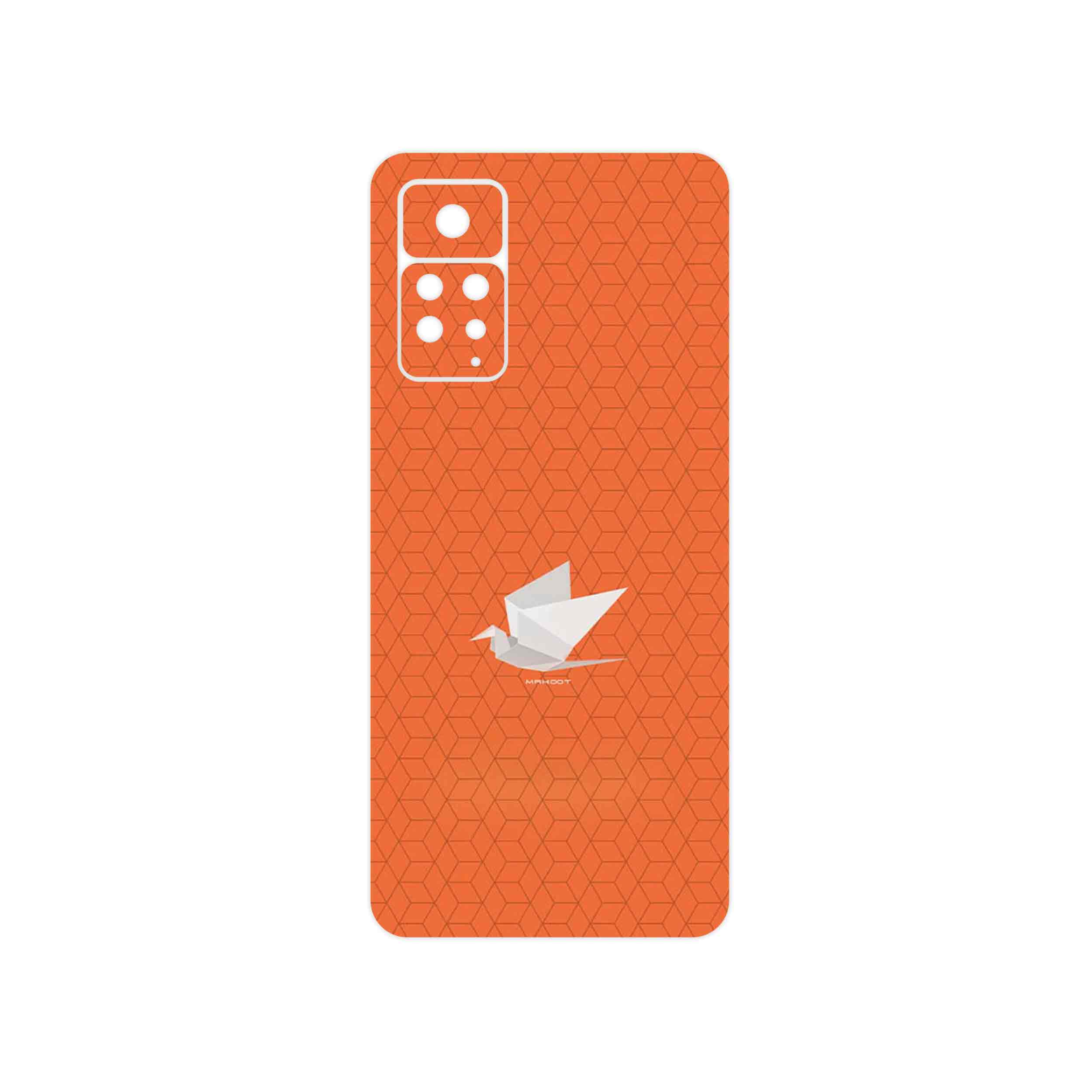 برچسب پوششی ماهوت مدل Minimalist origami bird مناسب برای گوشی موبایل شیائومی Redmi Note 11 Pro Plus 5G (India)