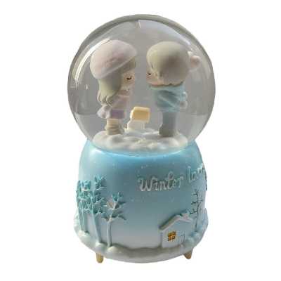 گوی موزیکال مدل پمپی طرح دختر و پسر عاشق