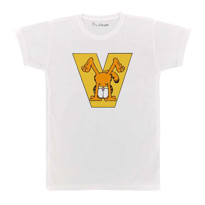 تی شرت آستین کوتاه بچگانه پرمانه طرح گارفیلد کد pmt.7627