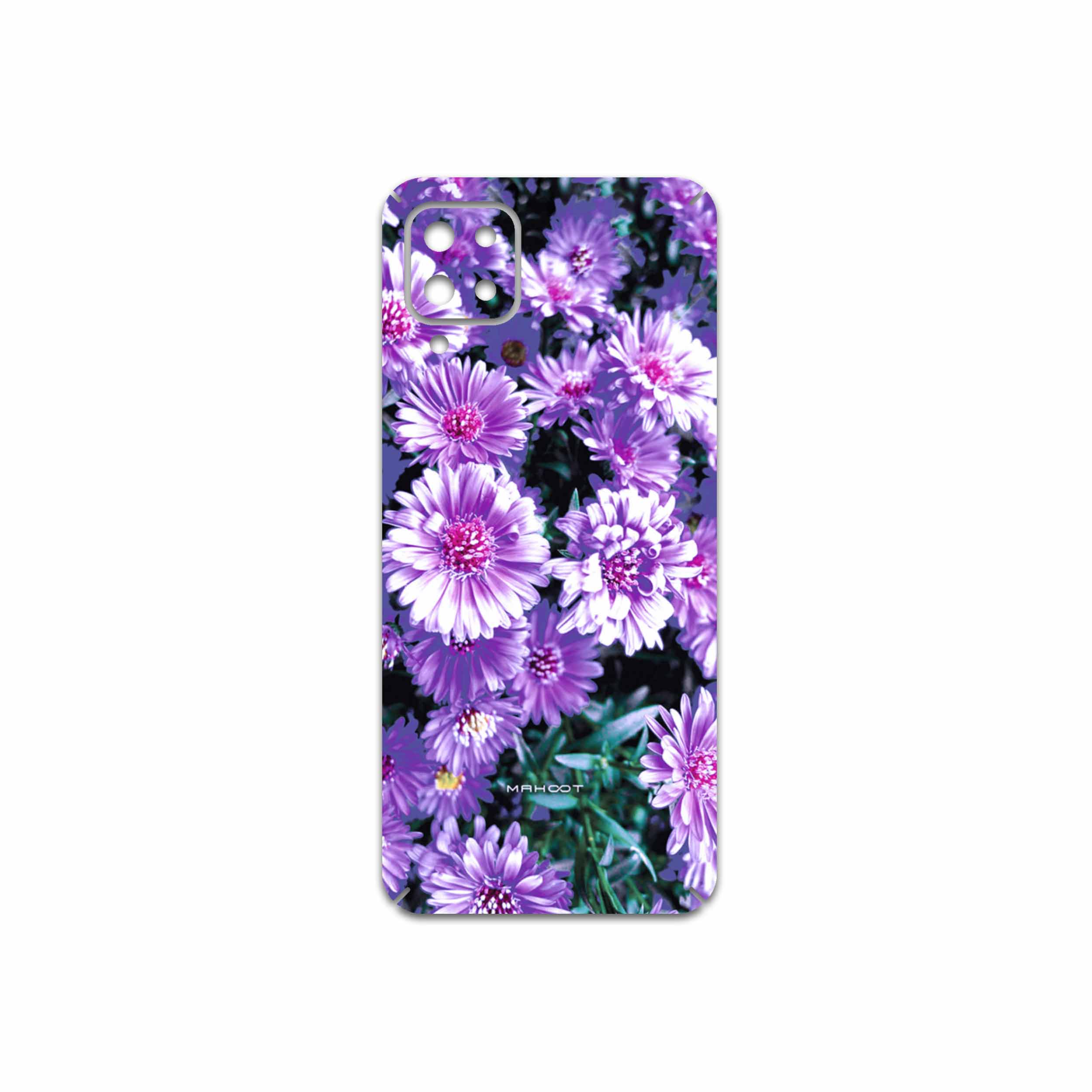 برچسب پوششی ماهوت مدل Purple-Flower مناسب برای گوشی موبایل سامسونگ Galaxy A12 Nacho