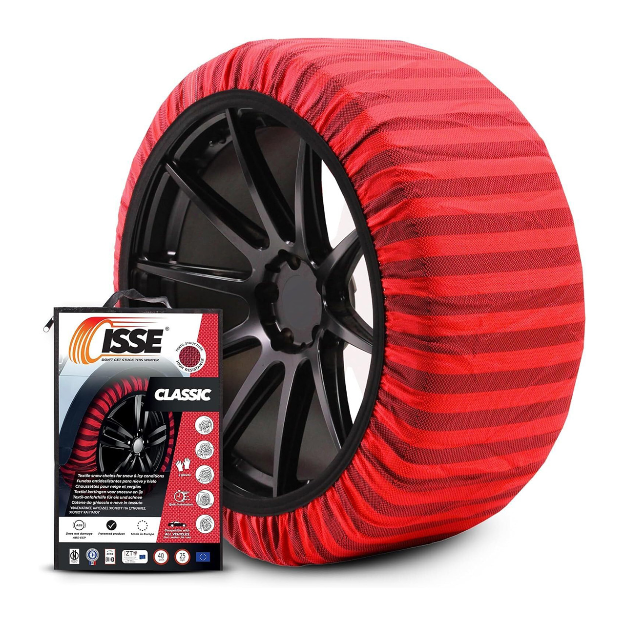 زنجیر چرخ جورابی میتسوبیشی ASX برند ISSE مدل اسپانیا بسته دو عددی