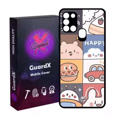 کاور گارد ایکس طرح دخترانه مدل Glass10513 مناسب برای گوشی موبایل سامسونگ Galaxy A21s