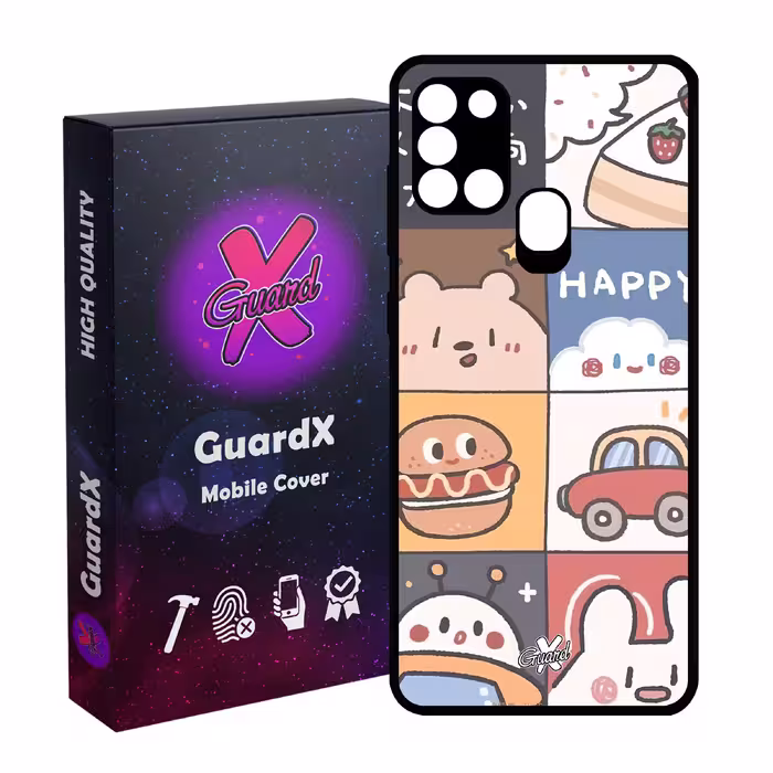کاور گارد ایکس طرح دخترانه مدل Glass10513 مناسب برای گوشی موبایل سامسونگ Galaxy A21s