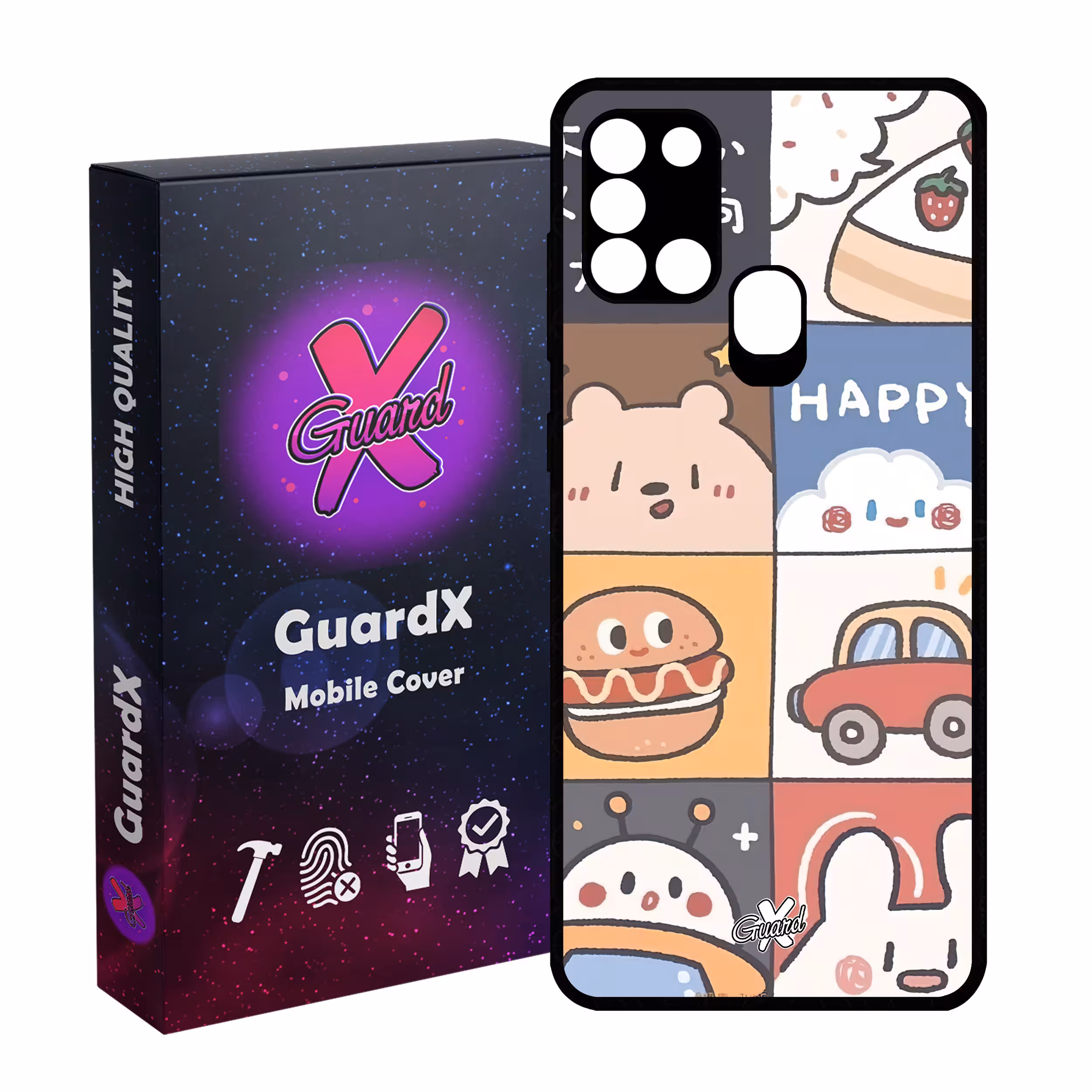 کاور گارد ایکس طرح دخترانه مدل Glass10513 مناسب برای گوشی موبایل سامسونگ Galaxy A21s