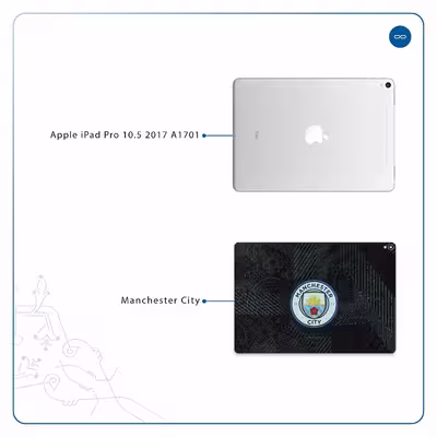 برچسب پوششی ماهوت مدل Manchester-City مناسب برای تبلت اپل iPad Pro 10.5 2017 A1701