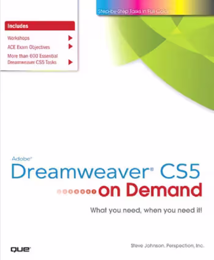 خرید و دانلود نسخه کامل کتاب Adobe Dreamweaver CS5 on Demand