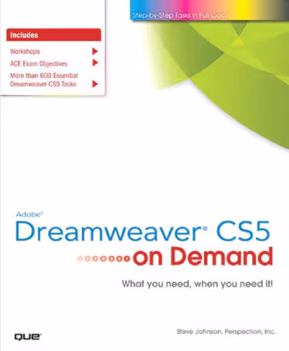 خرید و دانلود نسخه کامل کتاب Adobe Dreamweaver CS5 on Demand