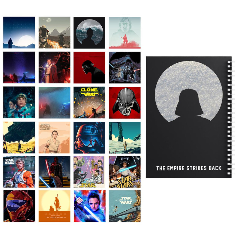 دفتر مشق باژیکان طرح جنگ ستارگان کد 20216161 به همراه فتوکارت مجموعه 25 عددی