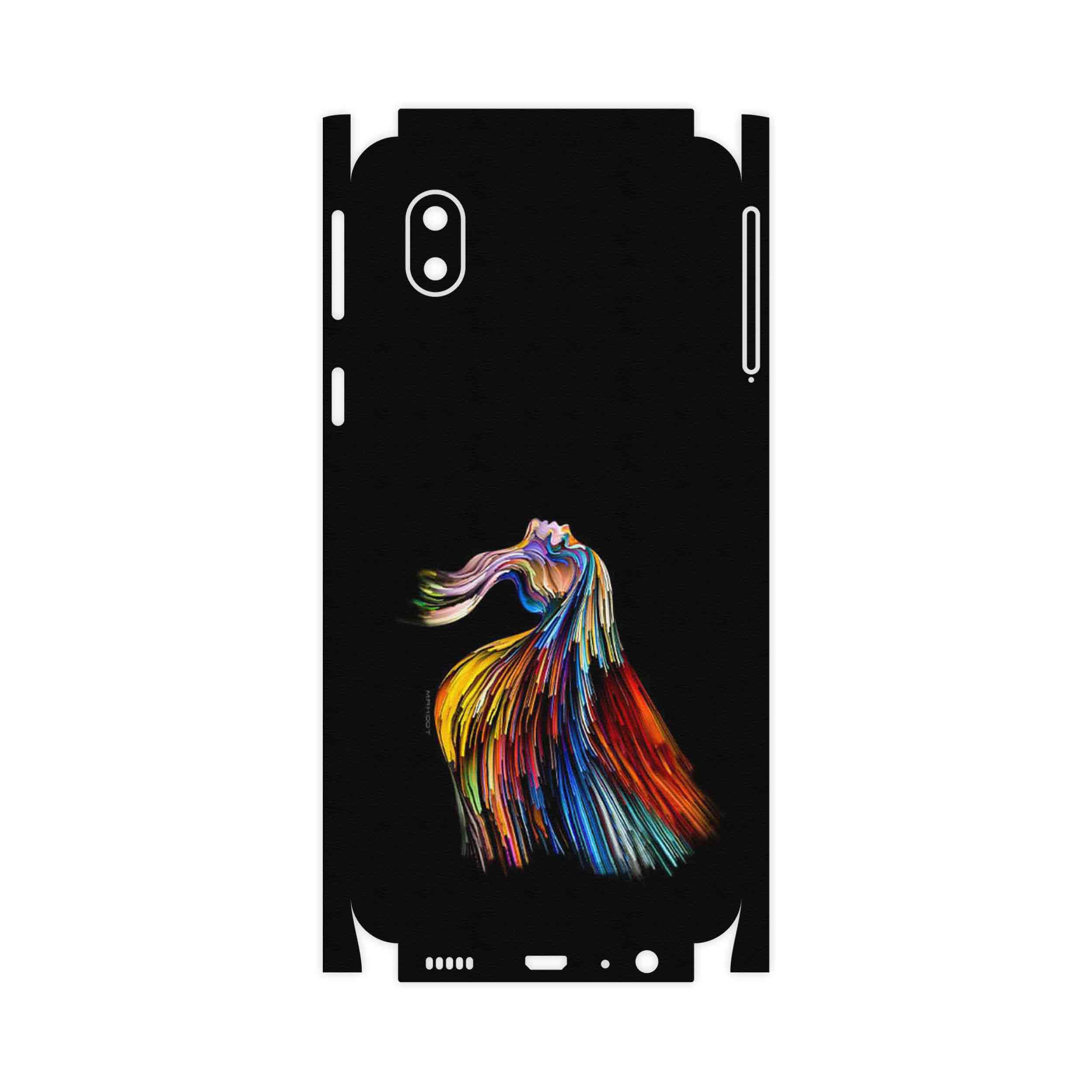برچسب پوششی ماهوت مدل Rainbow Hair Digital Art-FullSkin مناسب برای گوشی موبایل سامسونگ Galaxy A01 Core