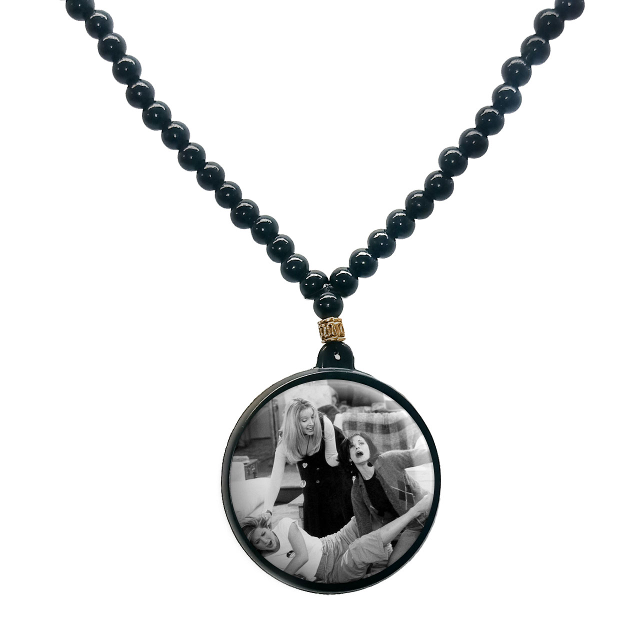 گردنبند پرمانه طرح فرندز کد pmd.18863 مدل دو طرفه