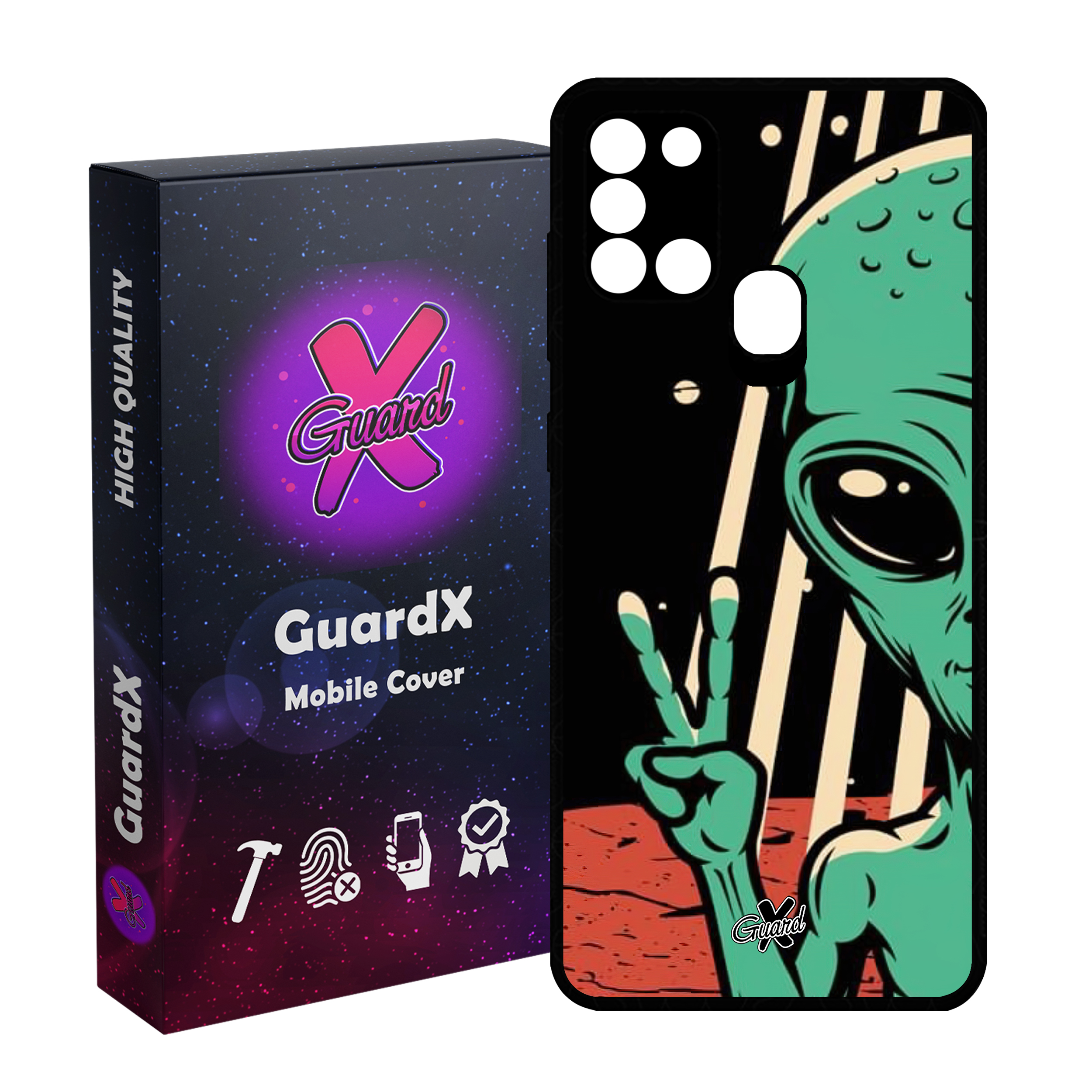 کاور گارد ایکس طرح Alien مدل Glass10499 مناسب برای گوشی موبایل سامسونگ Galaxy A21s