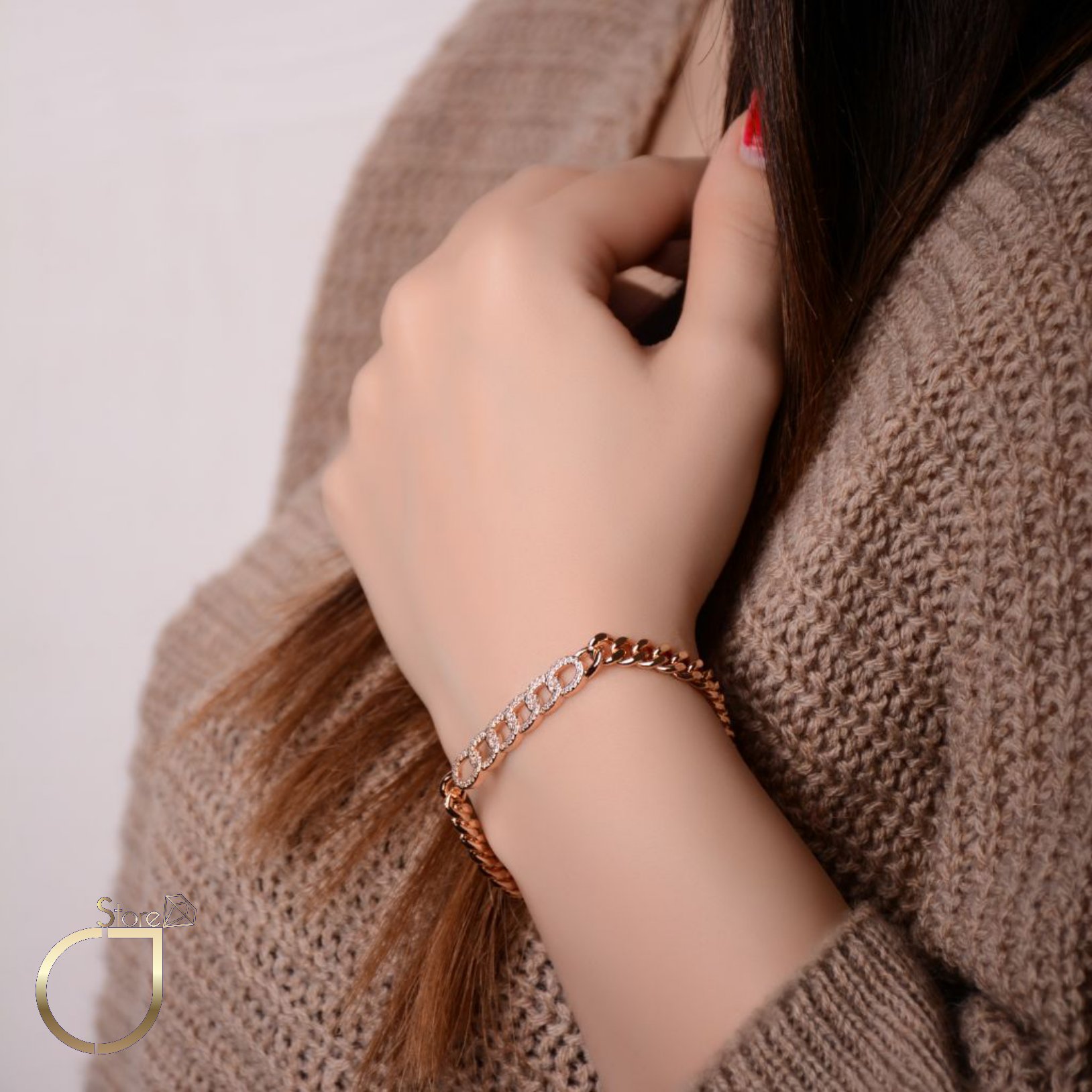 دستبند کارتیر نگین دار