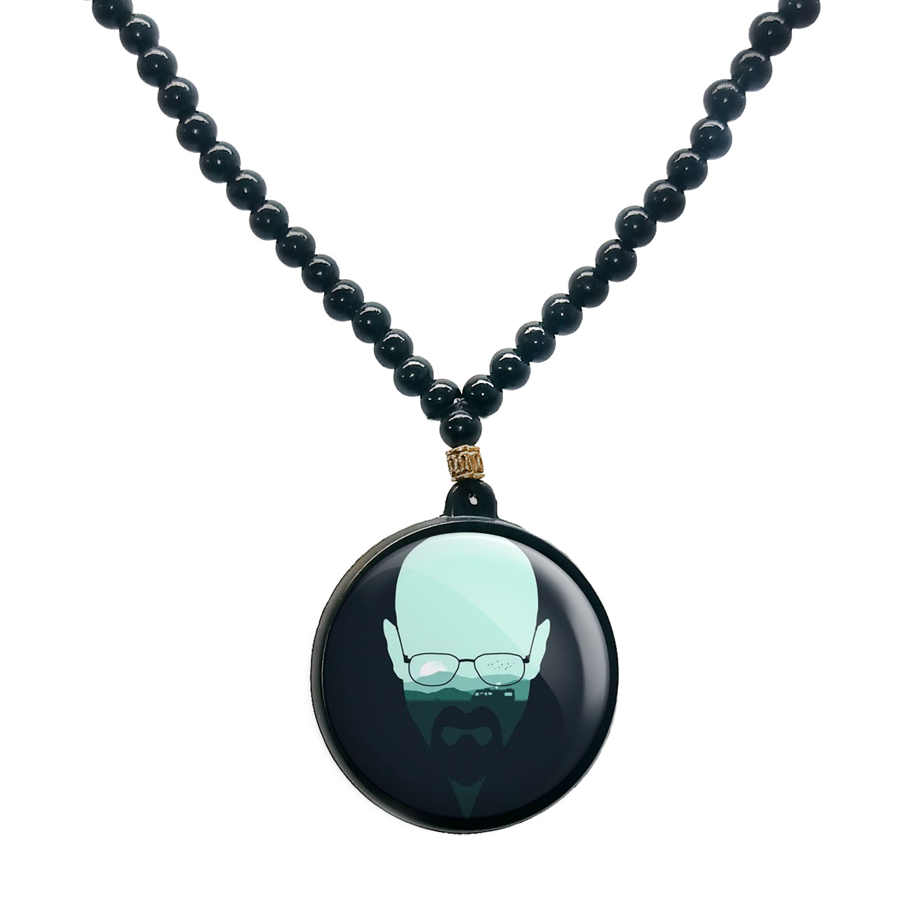 گردنبند پرمانه طرح بریکینگ بد کد pmd.7552 مدل دو طرفه