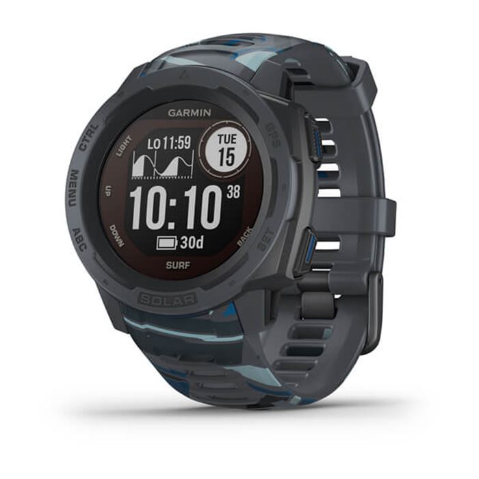 ساعت هوشمند گارمین مدل Instinct Solar Surf Edition Pipeline با بند سیلیکونی