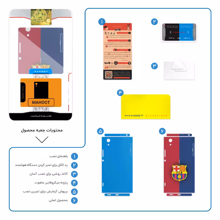 برچسب پوششی ماهوت مدل BARCELONA-FC-FullSkin مناسب برای گوشی موبایل سونی Xperia XA1