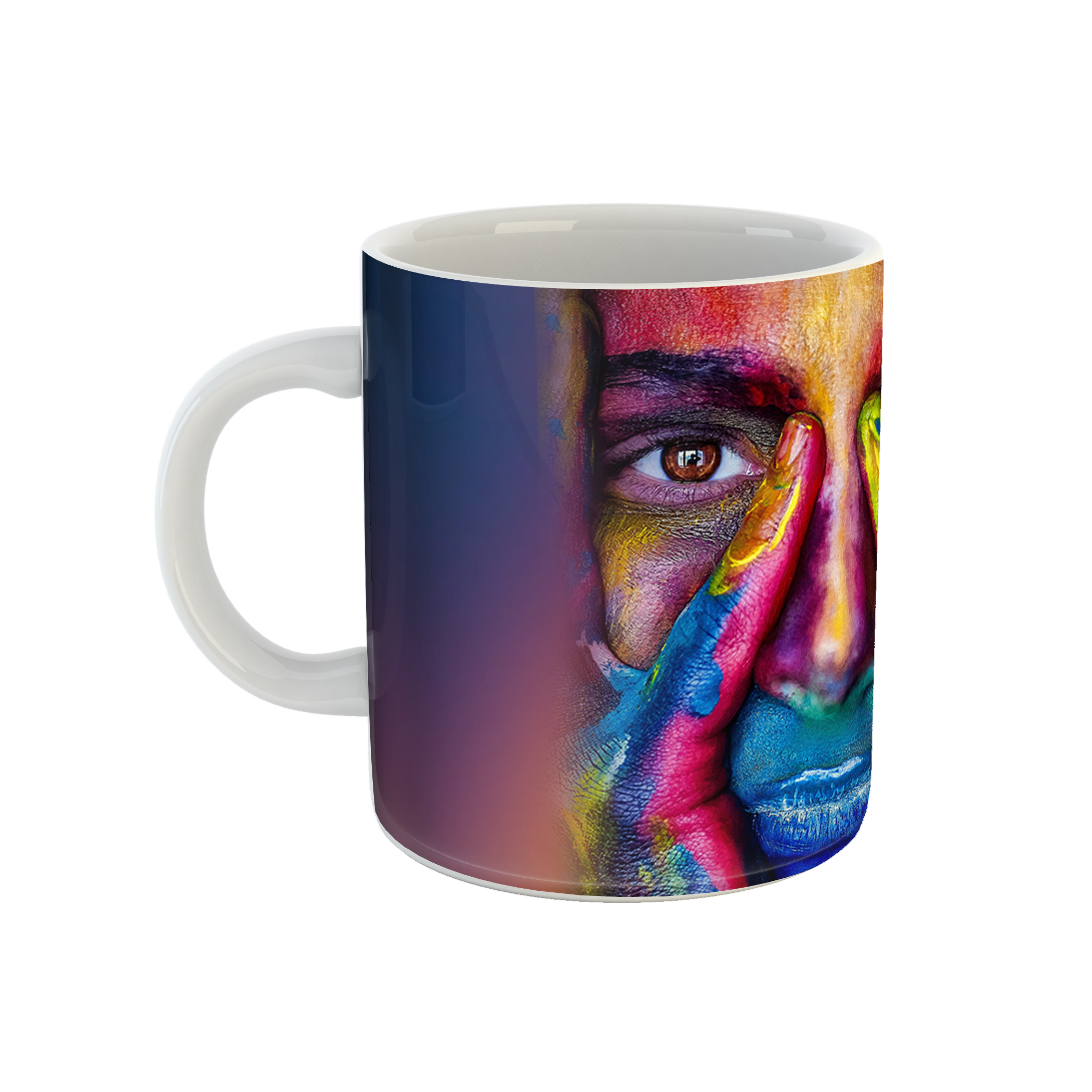 ماگ طرح صورت رنگی 