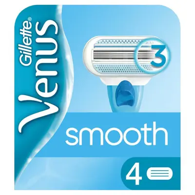 تیغ یدک ژیلت مدل ونوس سری Smooth بسته 4 عددی 
