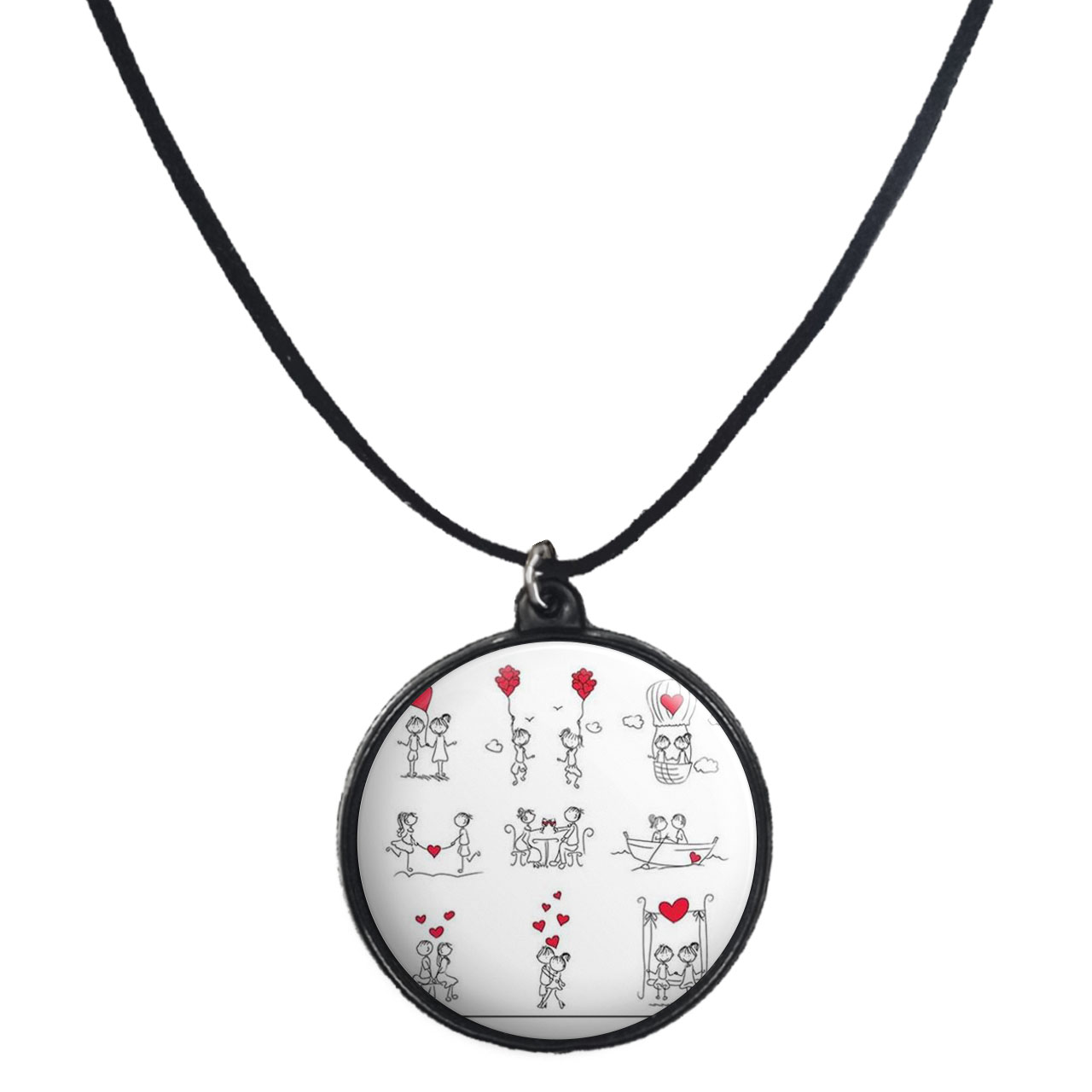 گردنبند پرمانه طرح عاشقانه کد pmb.5407 مدل دو طرفه