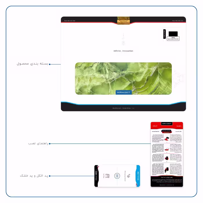 برچسب پوششی ماهوت مدل Green Crystal Marble مناسب برای تبلت سونی Xperia Tablet Z LTE 2013