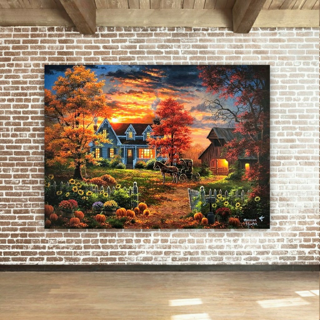 تابلو بوم طرح طبیعت پاییز کد SDB2443