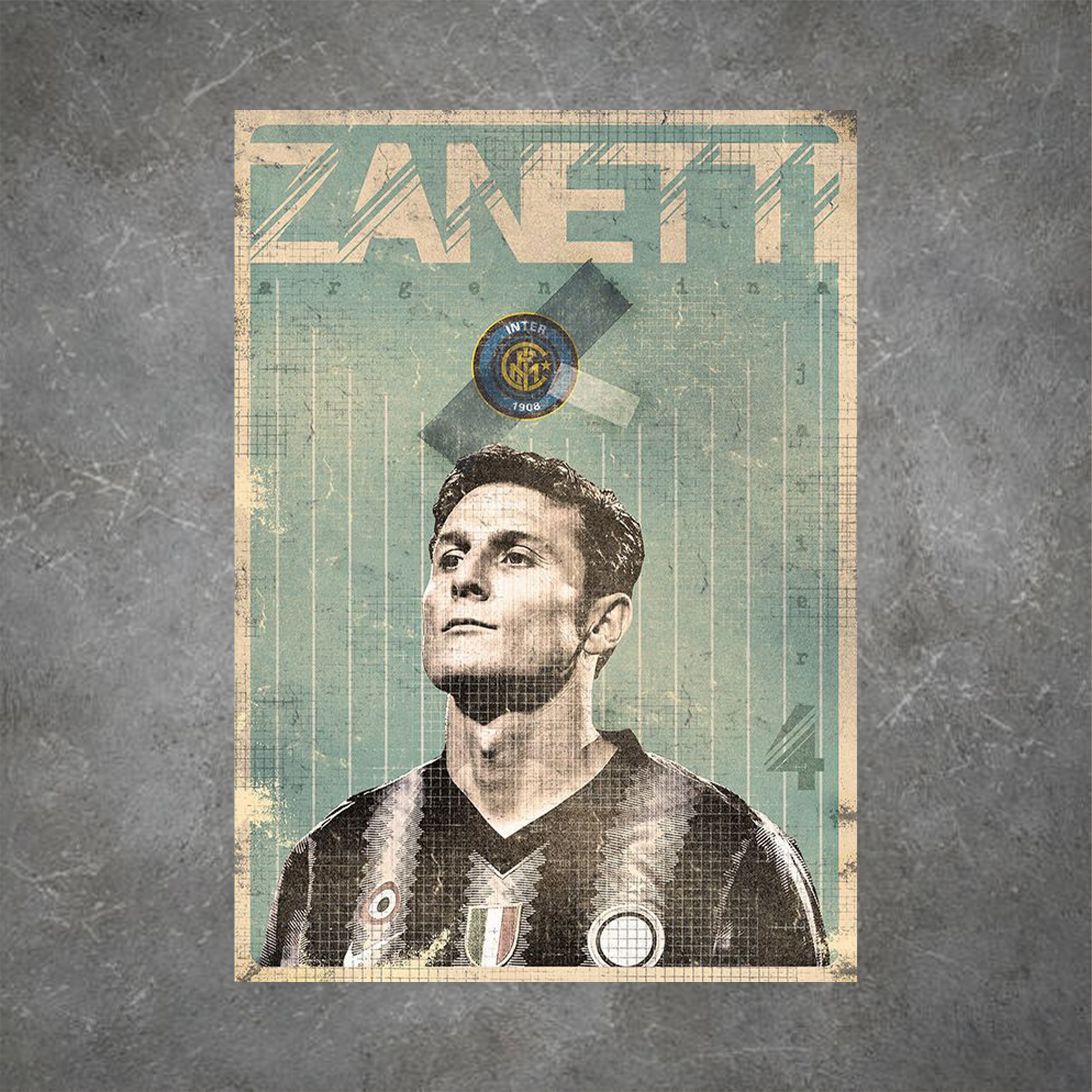 تابلو شاسی طرح پوستر ورزشی مدل خاویر زانتی کد FS60