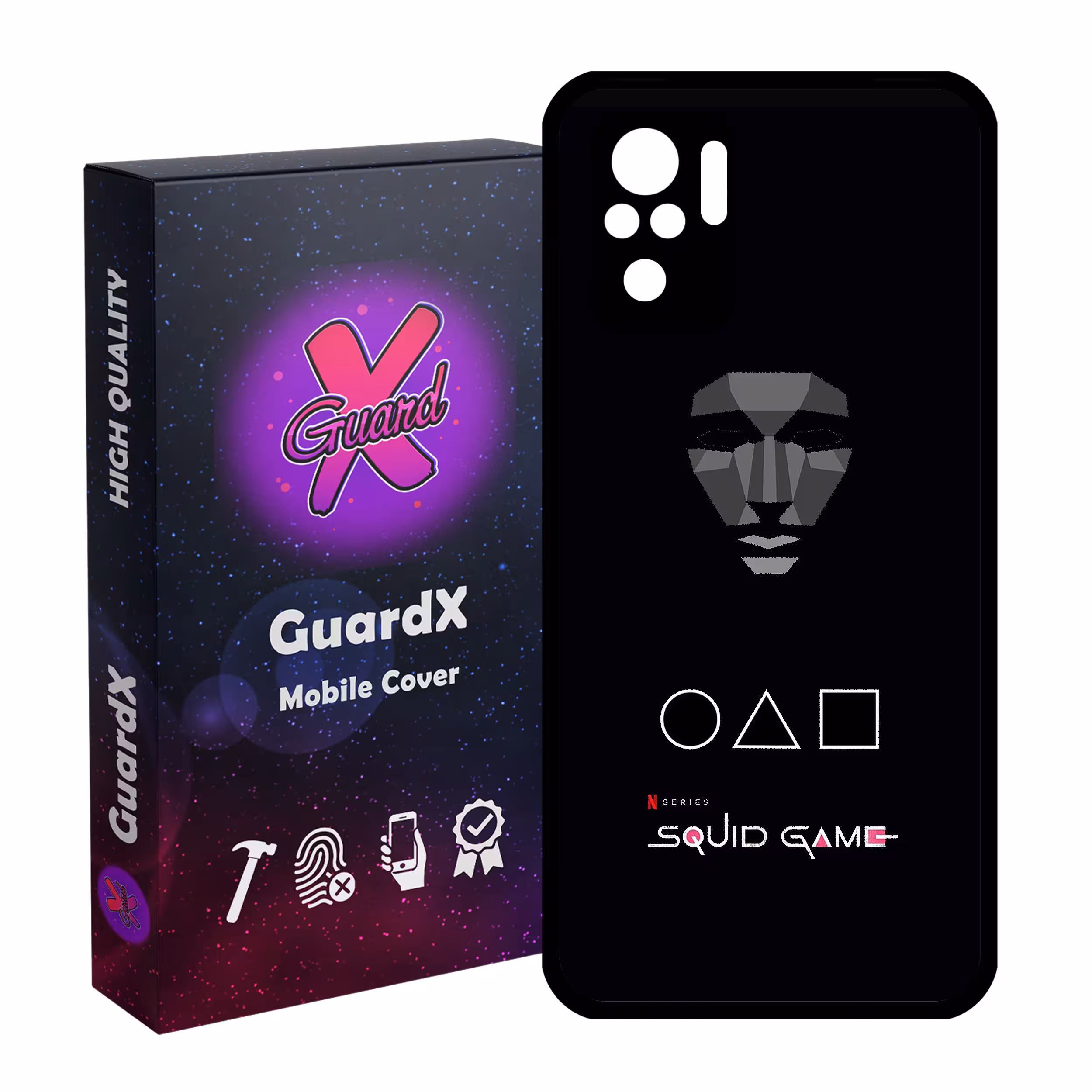 کاور گارد ایکس طرح بازی مرکب مدل Glass10408 مناسب برای گوشی موبایل شیائومی Redmi Note 10 4G / Note 10S