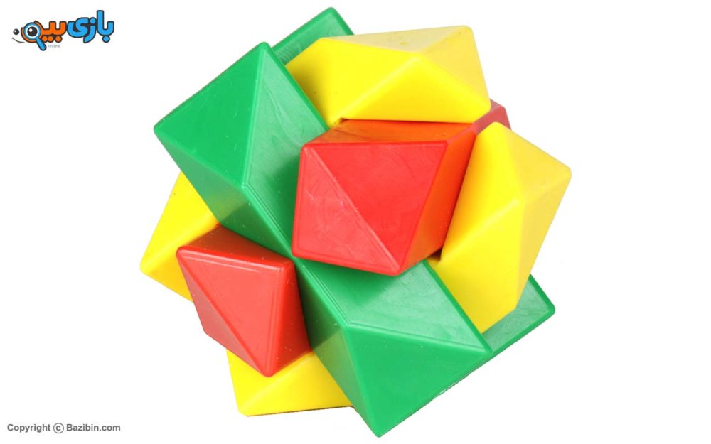 Star structural puzzle toy (green-yellow-red) by E.E.I
