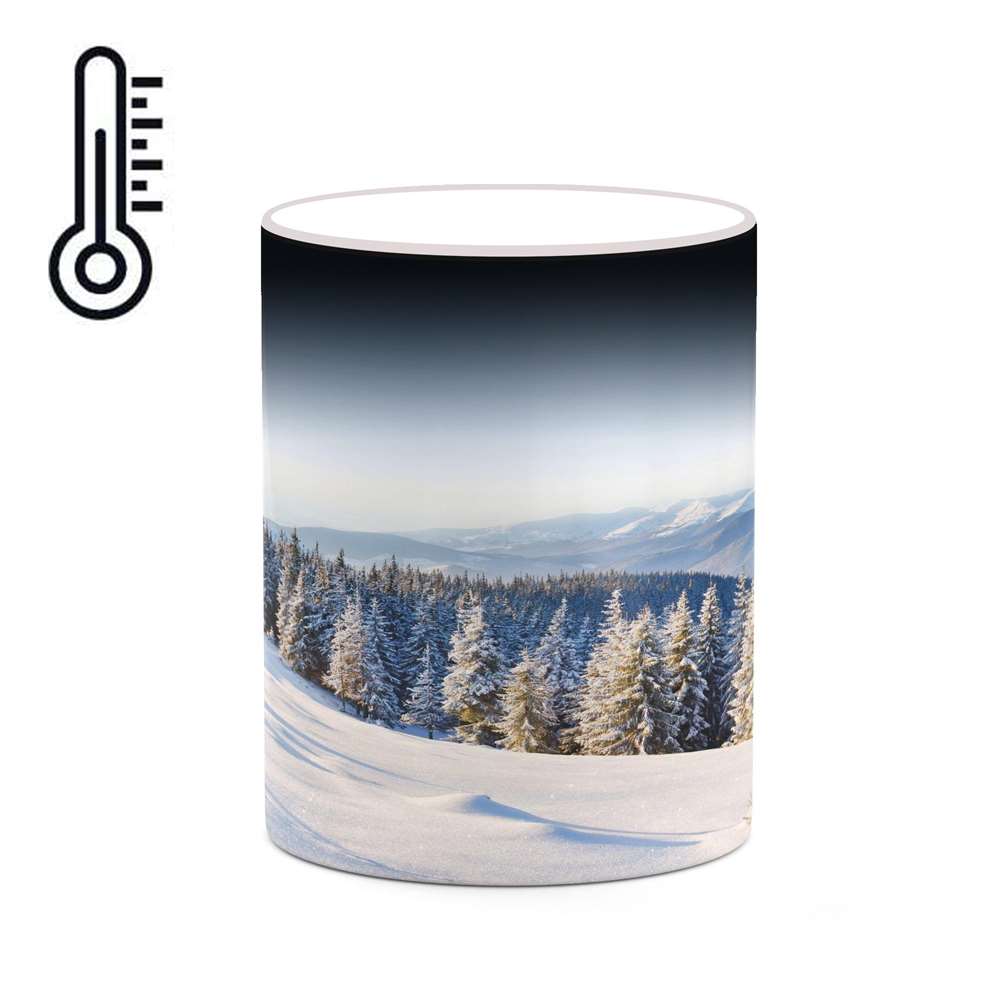 ماگ حرارتی کاکتی طرح منظره برفی مدل mgh18513