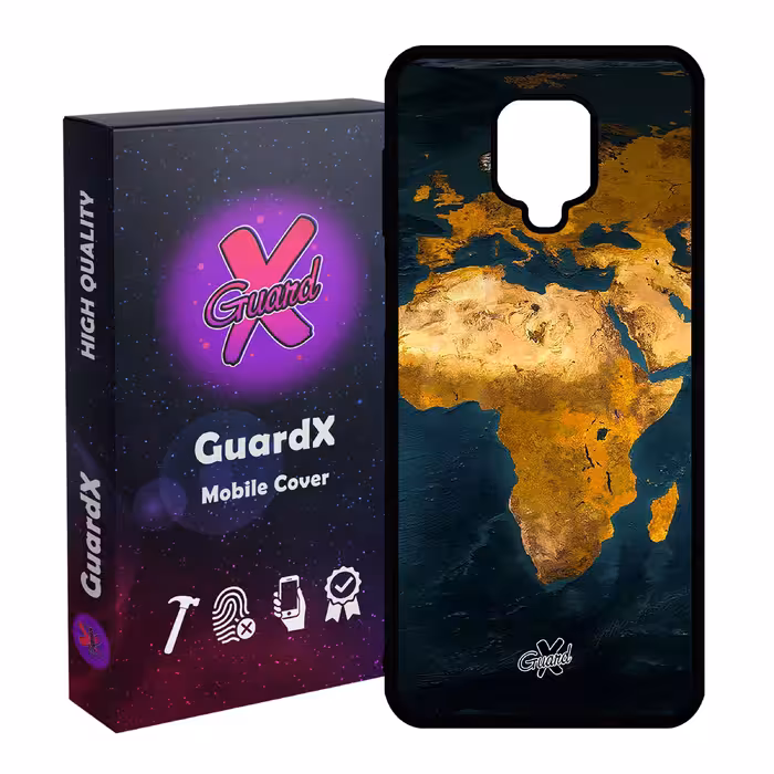 کاور گارد ایکس طرح Map مدل Glass10291 مناسب برای گوشی موبایل سامسونگ  Redmi Note 9S / Note 9 Pro / Note 9 Pro Max