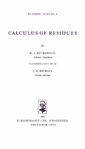 خرید و دانلود نسخه کامل کتاب Calculus of residues,