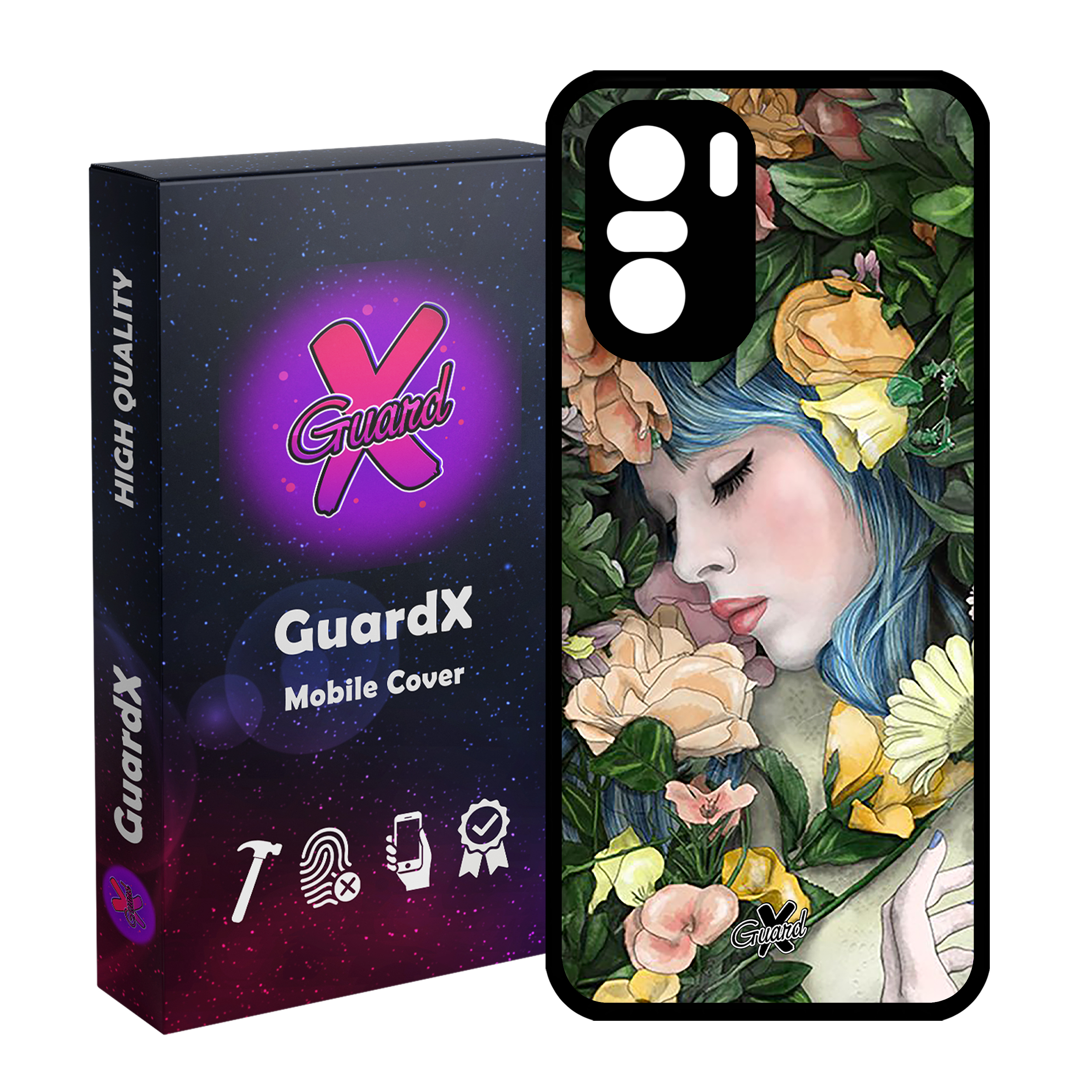 کاور گارد ایکس طرح دختر مدل Glass10304 مناسب برای گوشی موبایل شیائومی Poco F3/MI 11X/MI 11X Pro/Redmi K40/K40 Pro