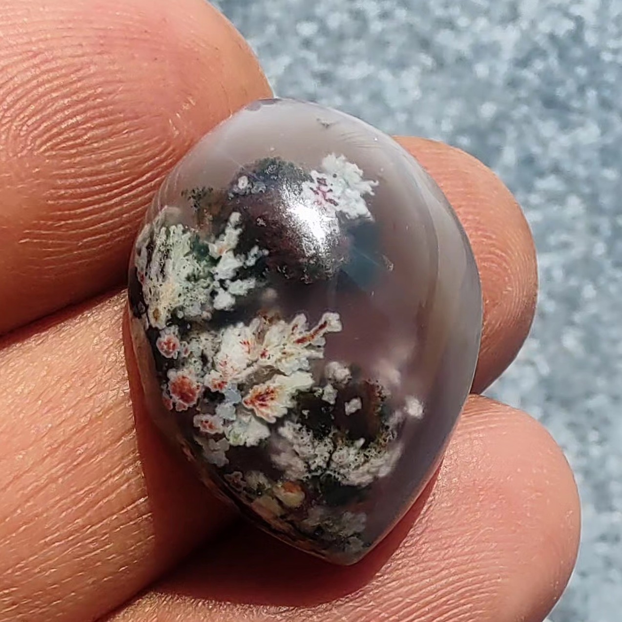 نگین عقیق شجر بهاری هفت رنگ کلکسیونی 