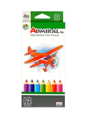 مداد رنگی ادمیرال 12 رنگ با جعبه مقوایی | چی بخونم