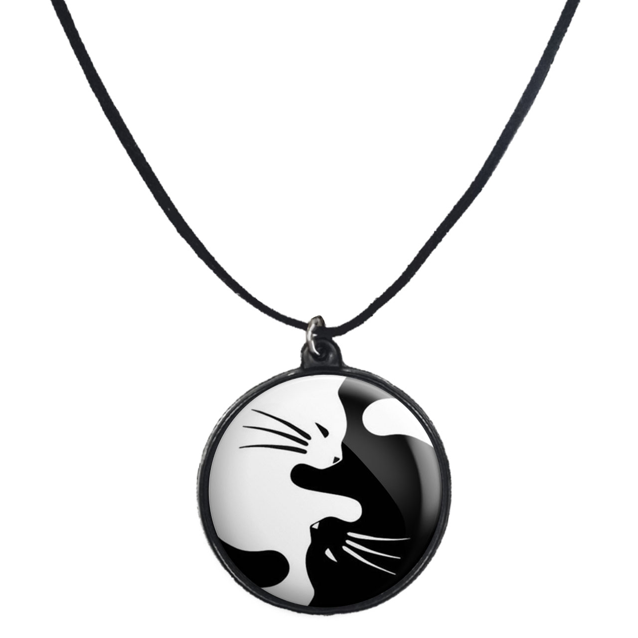 گردنبند پرمانه طرح یین یانگ کد pmb.4117مدل دو طرفه