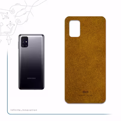 برچسب پوششی ماهوت مدل Brown-Chamois-Leather مناسب برای گوشی موبایل سامسونگ Galaxy M31S