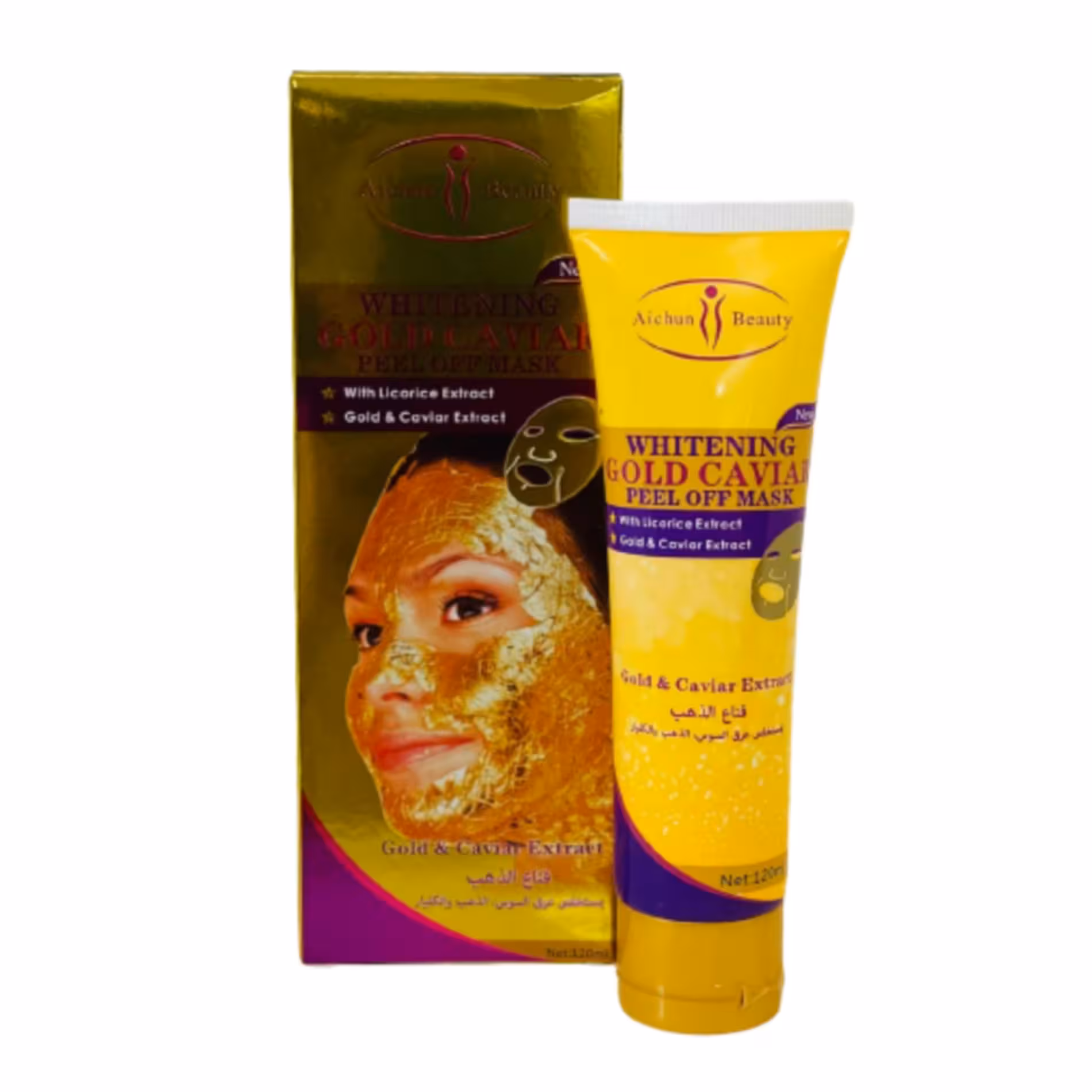 ماسک صورت ایچون بیوتی مدل gold caviar حجم 120 میلی لیتر