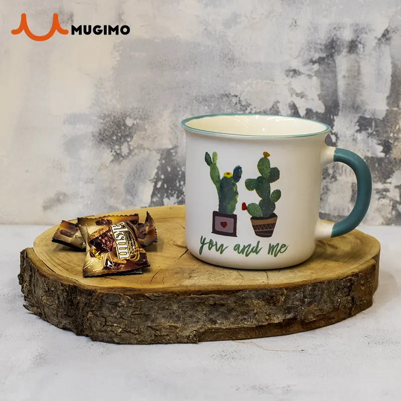 ماگ سرامیکی طرح کاکتوس