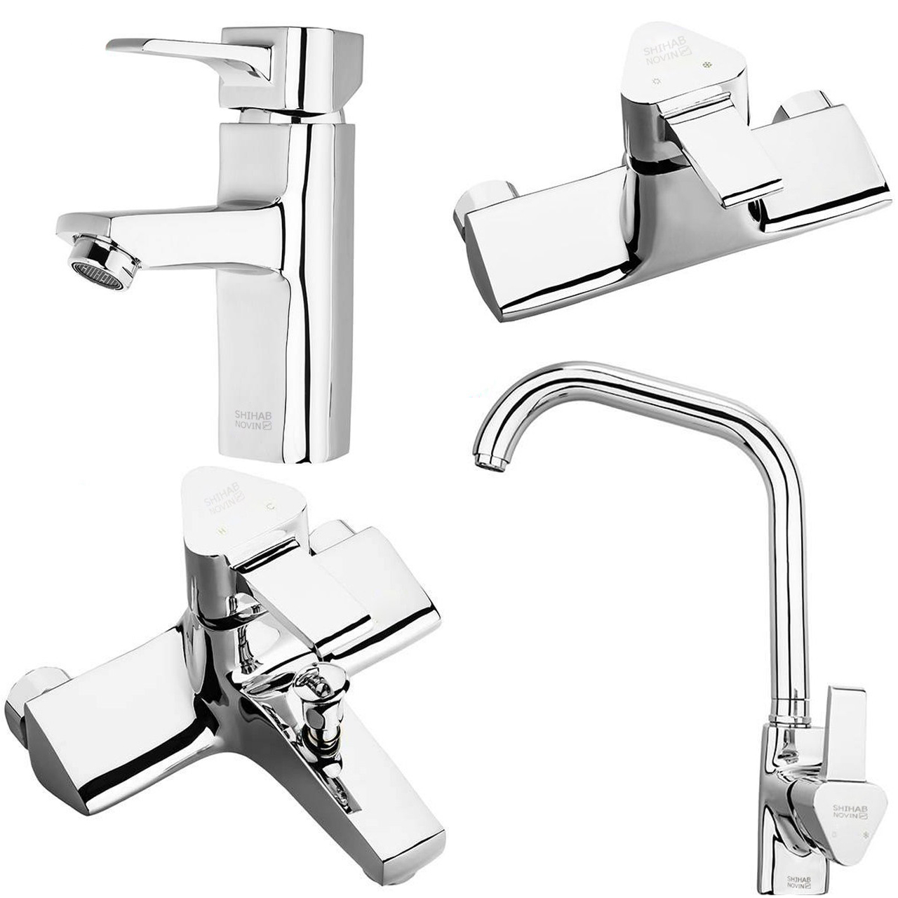 ست شیرآلات شیهاب نوین مدل هلیا مجموعه 4 عددی