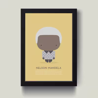 تابلو مدل نلسون ماندلا Nelson Mandela کد S3020-b
