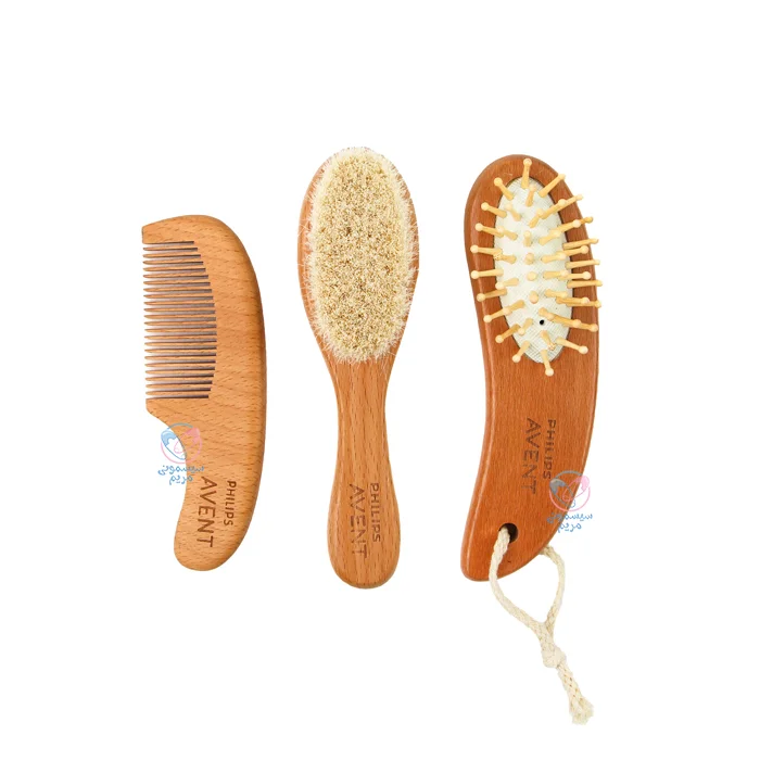 شانه و برس سه تیکه سر بیضی فیلیپس اونت Philips Avent