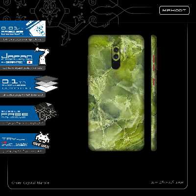 برچسب پوششی ماهوت مدل Green Crystal Marble-FullSkin مناسب برای گوشی موبایل شیائومی POCOPHONE F1
