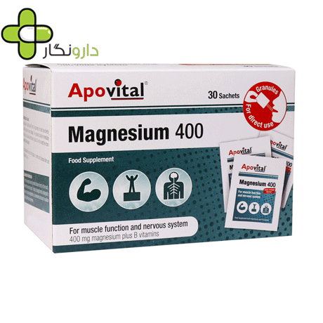 ساشه منیزیم 400 آپوویتال 30 عدد