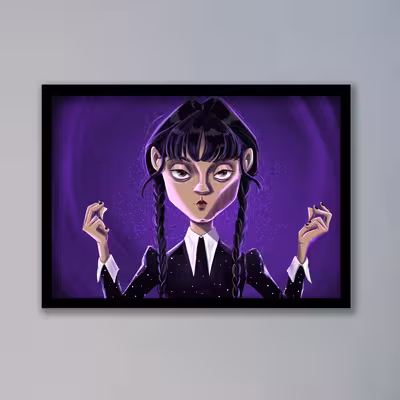 تابلو مدل ونزدی آدامز Wednesday Addams کد LAG10145