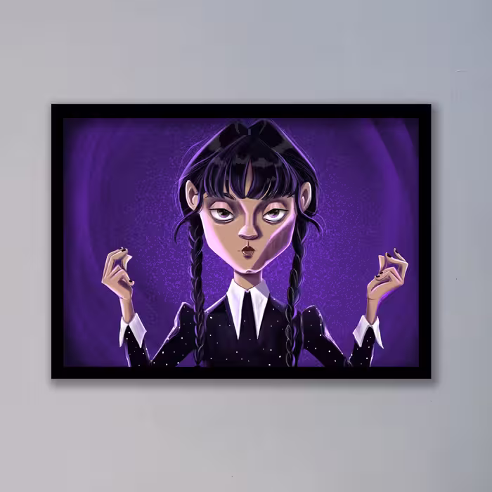 تابلو مدل ونزدی آدامز Wednesday Addams کد LAG10145