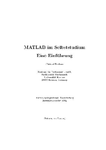 خرید و دانلود نسخه کامل کتاب Numerische Mathematik 1. Einfuehrung in MATLAB
