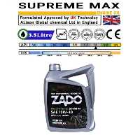 روغن خودرو موتور  10W40-SL با حجم 4 لیتر ZADO  تمام سنتتیک مناسب پژو و پراید و سمند و پارس و رانا 206 و سایپا ایرانخودرو